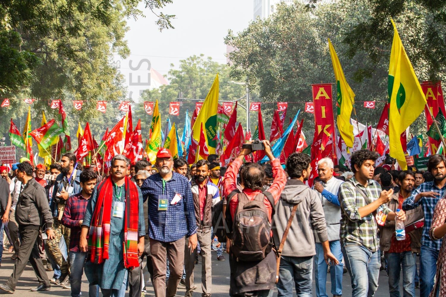 Vijoo Krishnan at the Kisan Mukti March of 2018 New Delhi