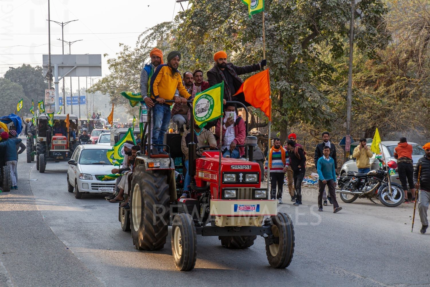 Large tractor rally on the Republic Day, January 26, 2021, as part of a protest against the now-repealed farm laws.